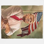 トランプ2024 フリースブランケット (正面(横))