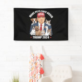 トランプ2024 ペットを再び安全に 私たちのペットを守ろう 横断幕 (インサイチュ)