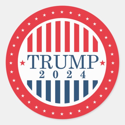 トランプ2024 ラウンドシール (正面)
