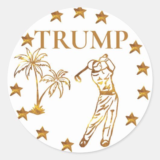 トランプ2024 ラウンドシール (正面)