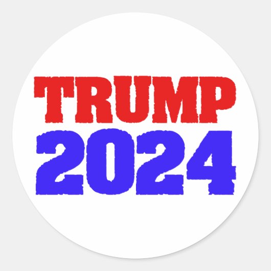 トランプ2024 ラウンドシール (正面)