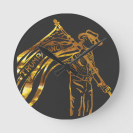 トランプ2024 ラウンド壁時計