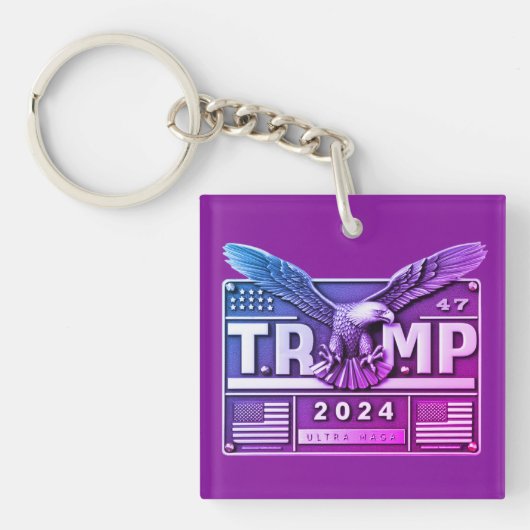 トランプ2024 ワシと共に キーホルダー (正面)