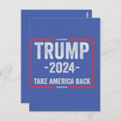 トランプ2024 愛国主義的 レパブリック党 大統領選挙 ポストカード (正面/裏面)