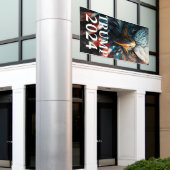 トランプ2024 横断幕 (ビルの外側)