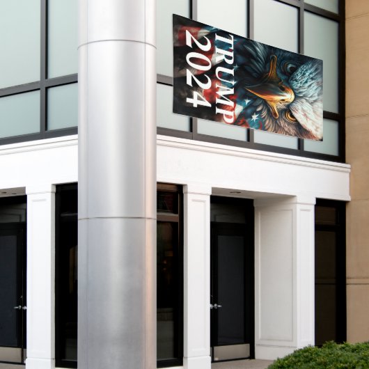 トランプ2024 横断幕 (ビルの外側)