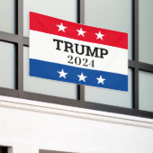 トランプ2024 横断幕 (ビルの外側)
