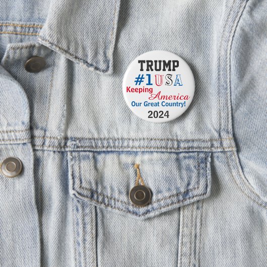 トランプ2024 編集可能ネーム 缶バッジ (インサイチュ)