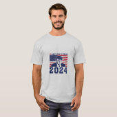 トランプ2024、34は47ストップできない Tシャツ (正面フル)