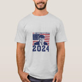 トランプ2024、34は47ストップできない Tシャツ (正面)