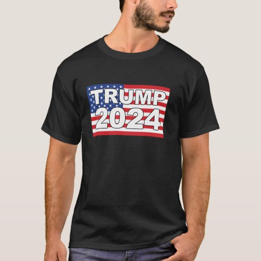 トランプ2024 45 47アメリカ国旗USAアメリカ4日 Tシャツ (正面)