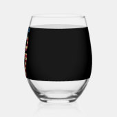 トランプ2024 45 47ヴィンテージアメリカ国旗のレトロ4547 ステムなしワイングラス (右)