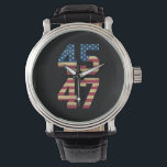 トランプ2024 45 47ヴィンテージアメリカ国旗のレトロ4547 腕時計<br><div class="desc">トランプ2024 45 47ヴィンテージアメリカ国旗のレトロ4547トランプ2024</div>
