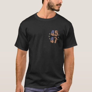 トランプ2024 45 47ヴィンテージポケット2024大統領T S Tシャツ