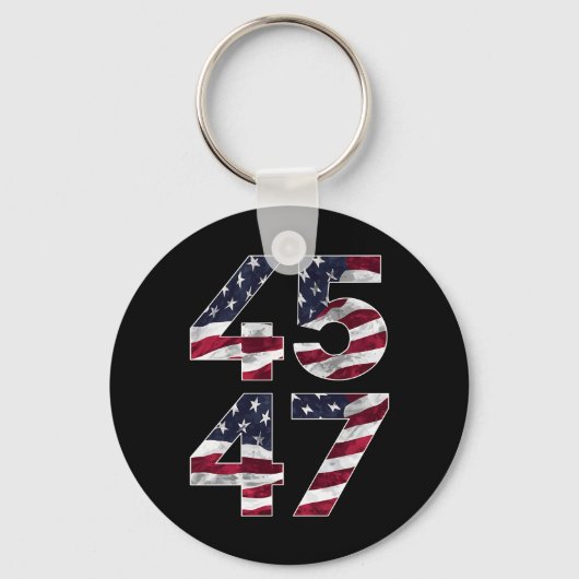 トランプ2024 45 47ヴィンテージ米国 キーホルダー (正面)