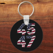 トランプ2024 45 47ヴィンテージ米国 キーホルダー (正面)