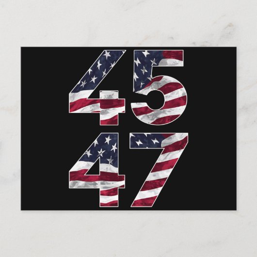 トランプ2024 45 47ヴィンテージ米国 ポストカード (正面)
