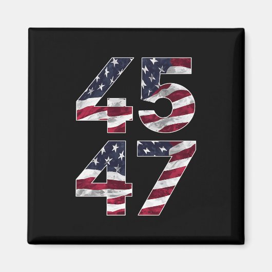 トランプ2024 45 47ヴィンテージ米国 マグネット (正面)