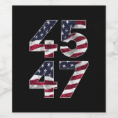 トランプ2024 45 47ヴィンテージ米国 ワインラベル (シングルラベル)