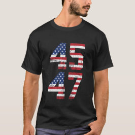 トランプ2024 45 47ヴィンテージ米国 Tシャツ