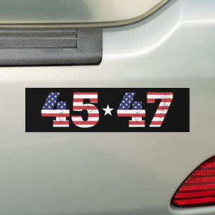 トランプ2024 45 47ヴィンテージ バンパーステッカー