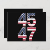 トランプ2024 45 47ヴィンテージ ポストカード (正面/裏面)