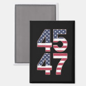 トランプ2024 45 47ヴィンテージ マグネット (正面/裏面)