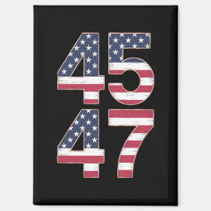 トランプ2024 45 47ヴィンテージ マグネット