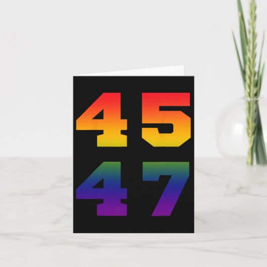 トランプ2024 45 47 Lgbtプライド国旗Rainbow 45 47 カード (正面)