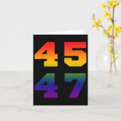 トランプ2024 45 47 Lgbtプライド国旗Rainbow 45 47 カード (黄色い花)