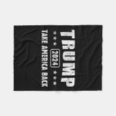 トランプ2024 7月の男性の女性の4番目にアメリカを取り戻す フリースブランケット (正面(横))