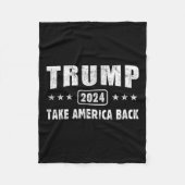 トランプ2024 7月の男性の女性の4番目にアメリカを取り戻す フリースブランケット (正面)