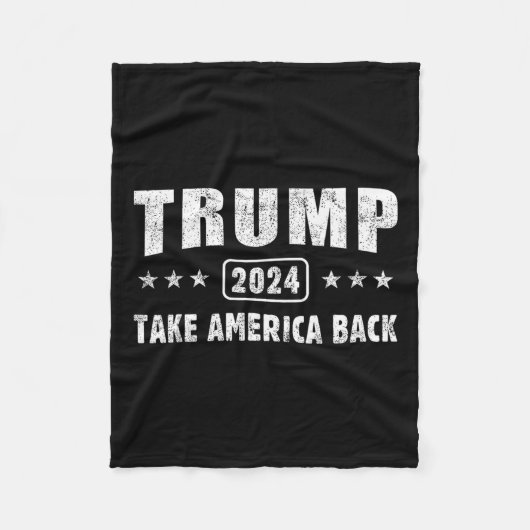 トランプ2024 7月の男性の女性の4番目にアメリカを取り戻す フリースブランケット (正面)