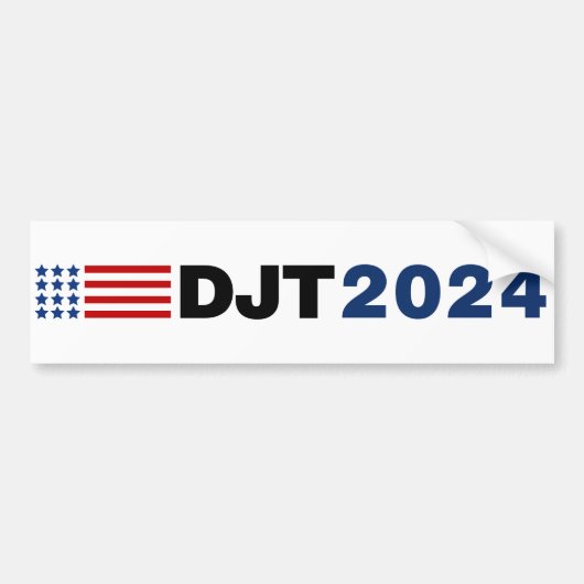 トランプ2024 DJT バンパーステッカー (正面)