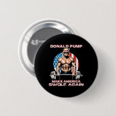 トランプ2024 Donald Pump再びアメリカスワールを作る 缶バッジ (正面&裏面)