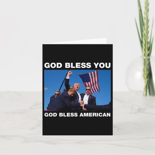 トランプ2024 God Bless You - God Bless America カード (正面)