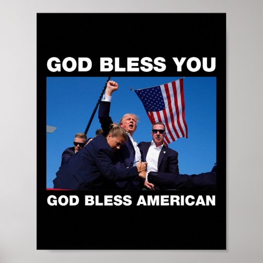 トランプ2024 God Bless You - God Bless America ポスター (正面)