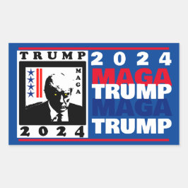 トランプ2024 RWB 長方形シール