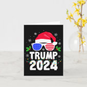 トランプ2024 Santa Usa再び素晴らしFuクリスマス カード (黄色い花)