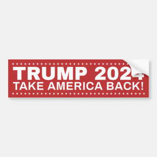 トランプ2024 Take America Back！バンパーステッカー バンパーステッカー