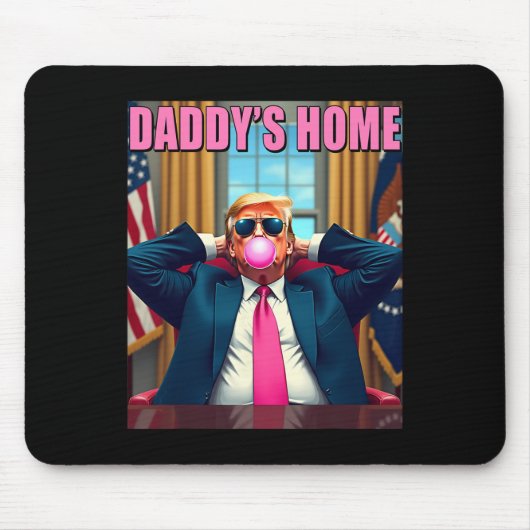 トランプ2024 Take America Back Daddy's Home Pink Bub マウスパッド (正面)