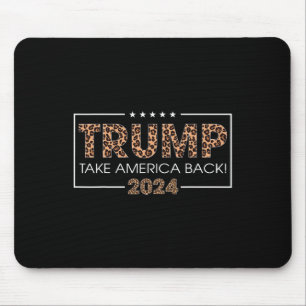 トランプ2024 Take America Back Leopard Print Gift Wo マウスパッド