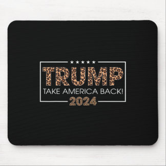 トランプ2024 Take America Back Leopard Print Gift Wo マウスパッド