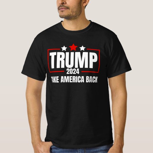 トランプ2024 Take America Back Men Women Trump 2024 Tシャツ (正面)