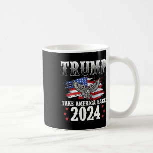 トランプ2024 Take America Byck American Flag Trump 2 コーヒーマグカップ