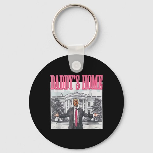 トランプ2024 Take America Ck Daddy's Home Trump Pink キーホルダー (正面)