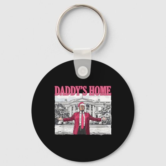 トランプ2024 Take America Ck Daddy's Home Trump Pink キーホルダー (正面)