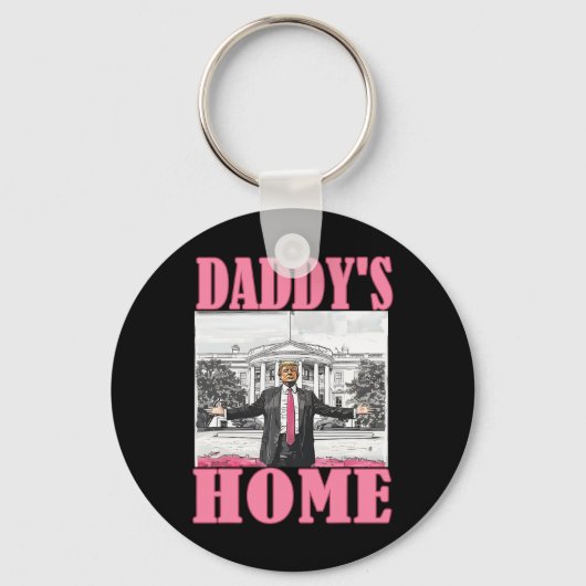 トランプ2024 Take America Ck Daddy's Home Trump Pink キーホルダー (正面)