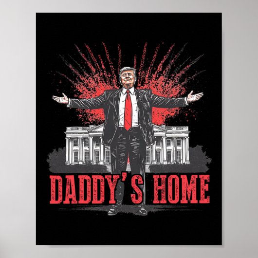 トランプ2024 Take America Ck Daddy's Home Trump Pink ポスター (正面)
