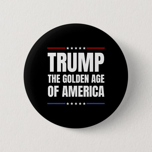 トランプ2025アメリカの黄金時代 缶バッジ (正面)
